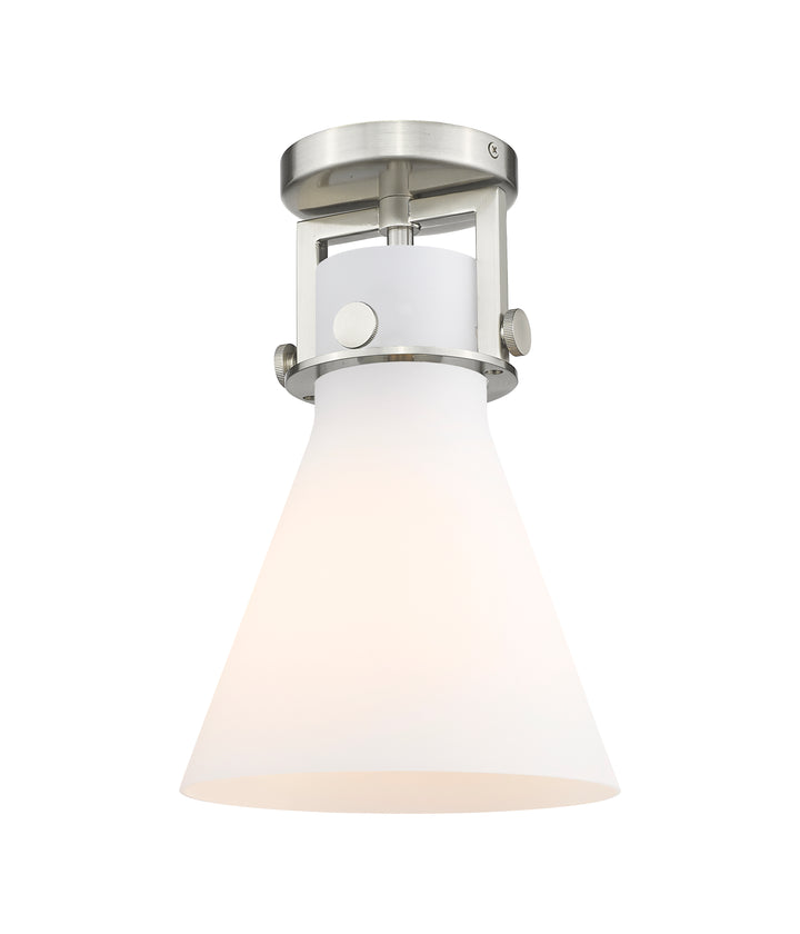 Innovations Lighting Newton Cone 8" Flush Mount - Brushed Satin Nickel