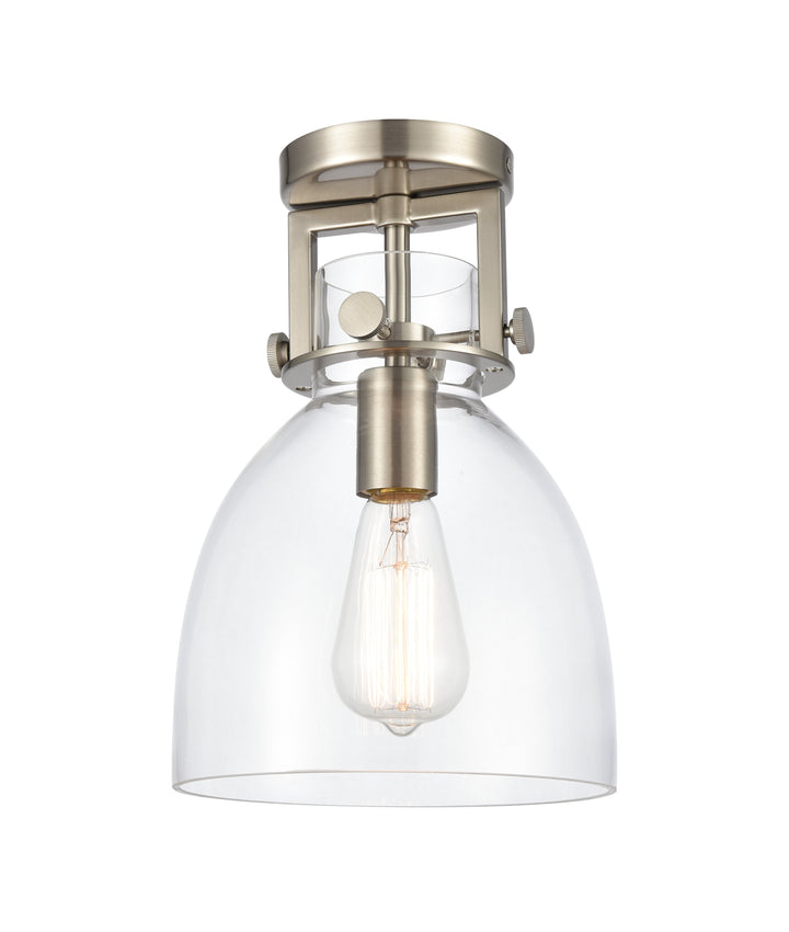 Innovations Lighting Newton Bell 8" Flush Mount - Satin Nickel