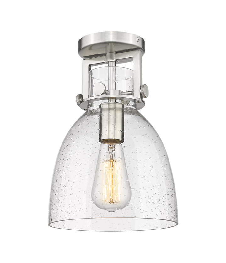 Innovations Lighting Newton Bell 8" Flush Mount - Satin Nickel
