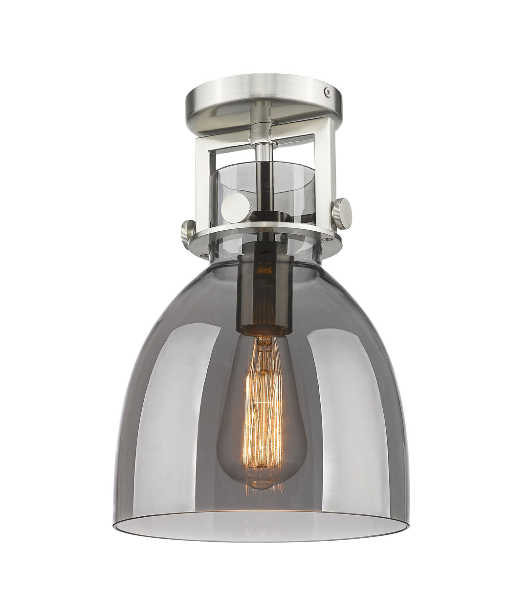 Innovations Lighting Newton Bell 8" Flush Mount - Satin Nickel