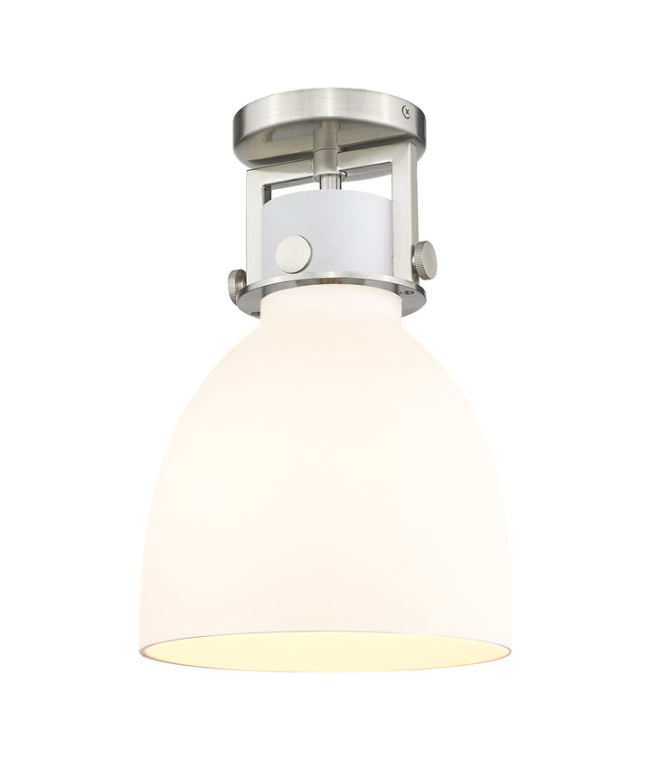 Innovations Lighting Newton Bell 8" Flush Mount - Satin Nickel