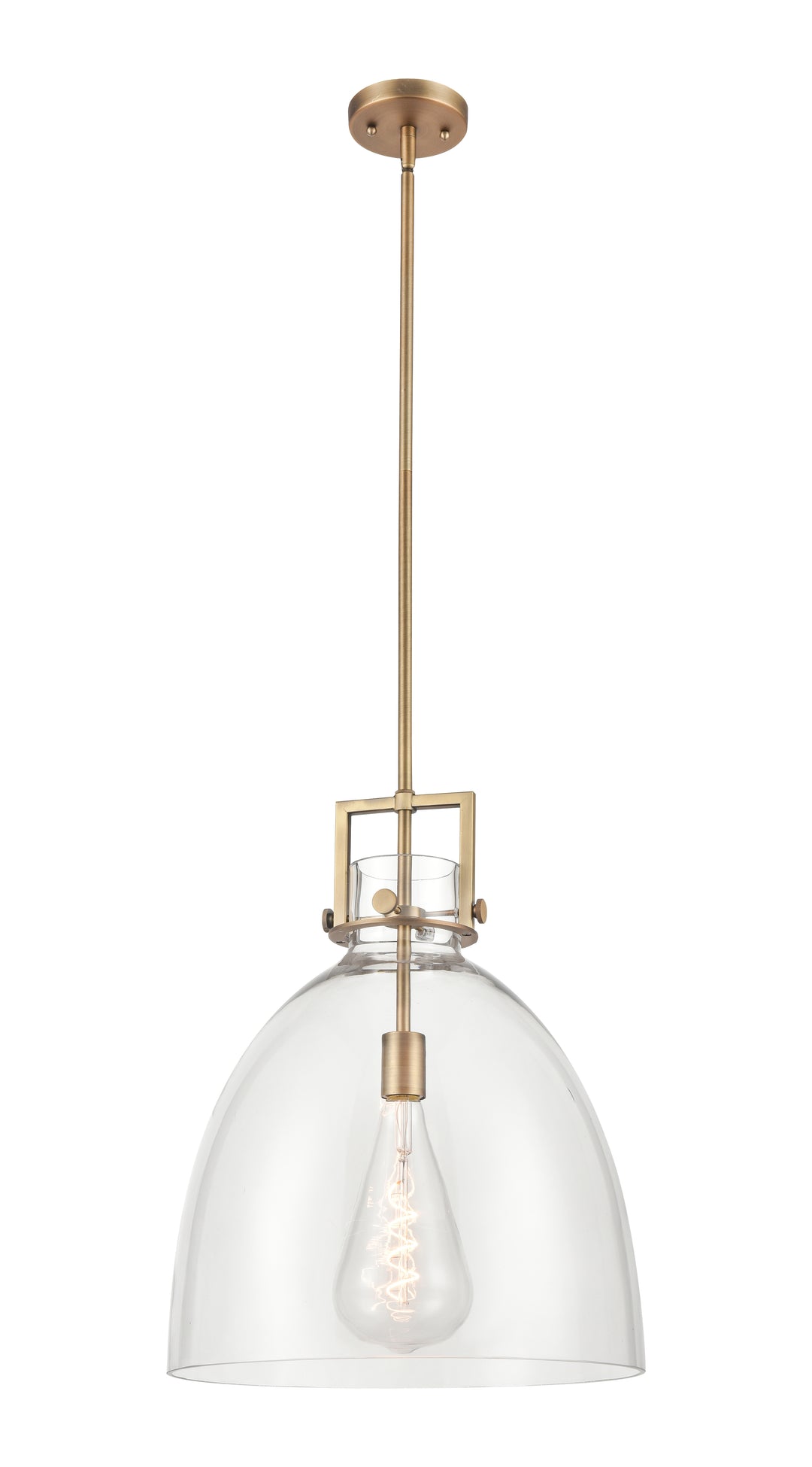 Innovations Lighting Newton Bell 16" Pendant - Brushed Brass Pendants Innovations Lighting   