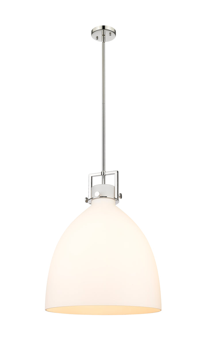 Innovations Lighting Newton Bell 18" Pendant - Polished Nickel Pendants Innovations Lighting White ; Glass Type: Frosted  