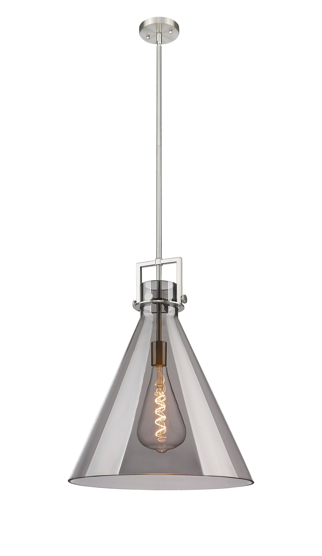 Innovations Lighting Newton Cone 18" Pendant - Brushed Satin Nickel