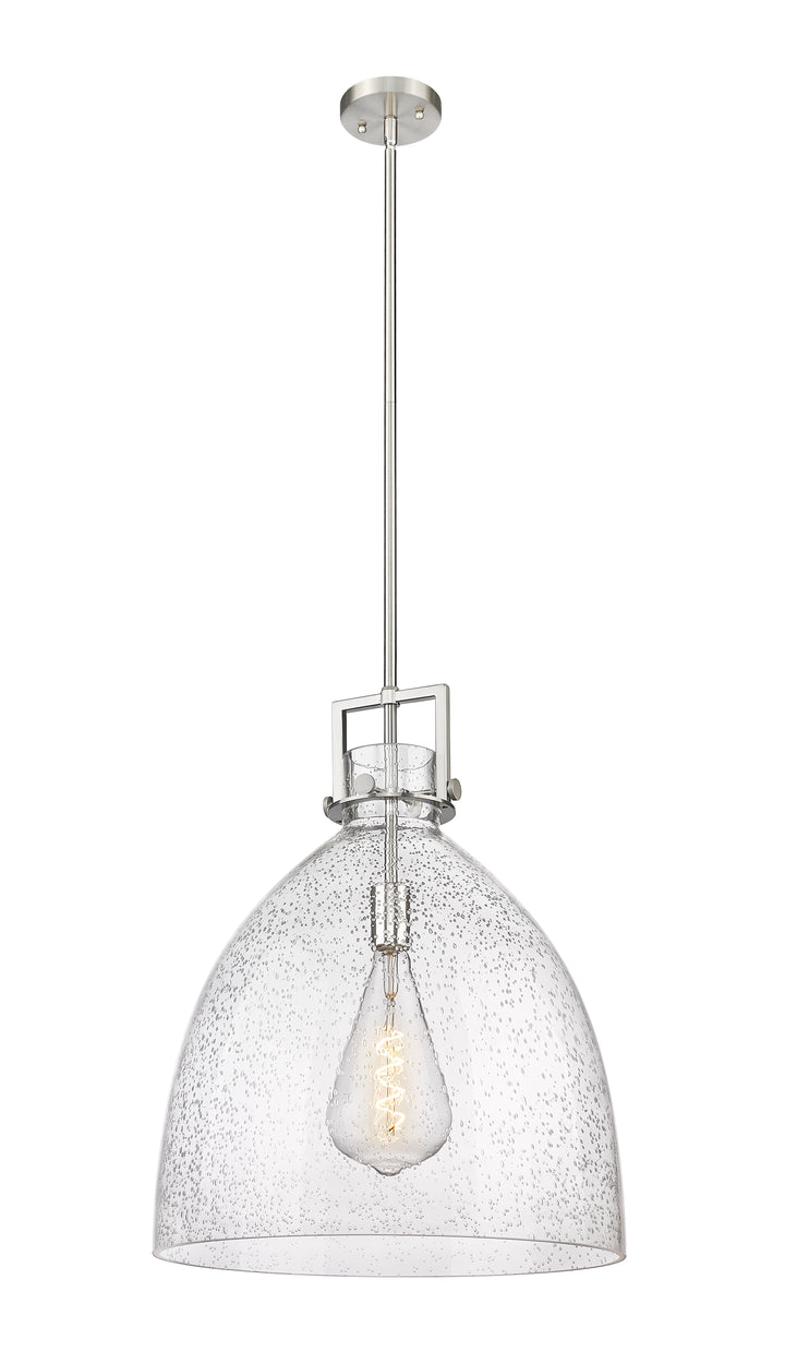 Innovations Lighting Newton Bell 18" Pendant - Satin Nickel Pendants Innovations Lighting   