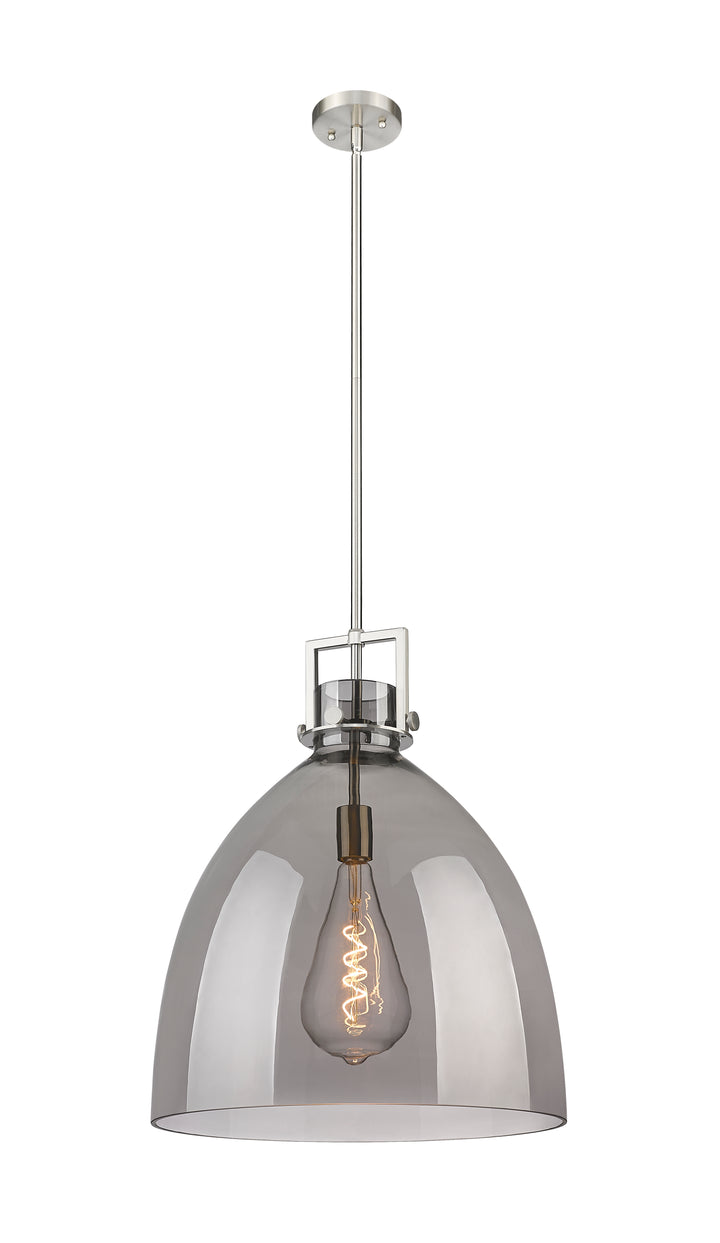 Innovations Lighting Newton Bell 18" Pendant - Satin Nickel Pendants Innovations Lighting   