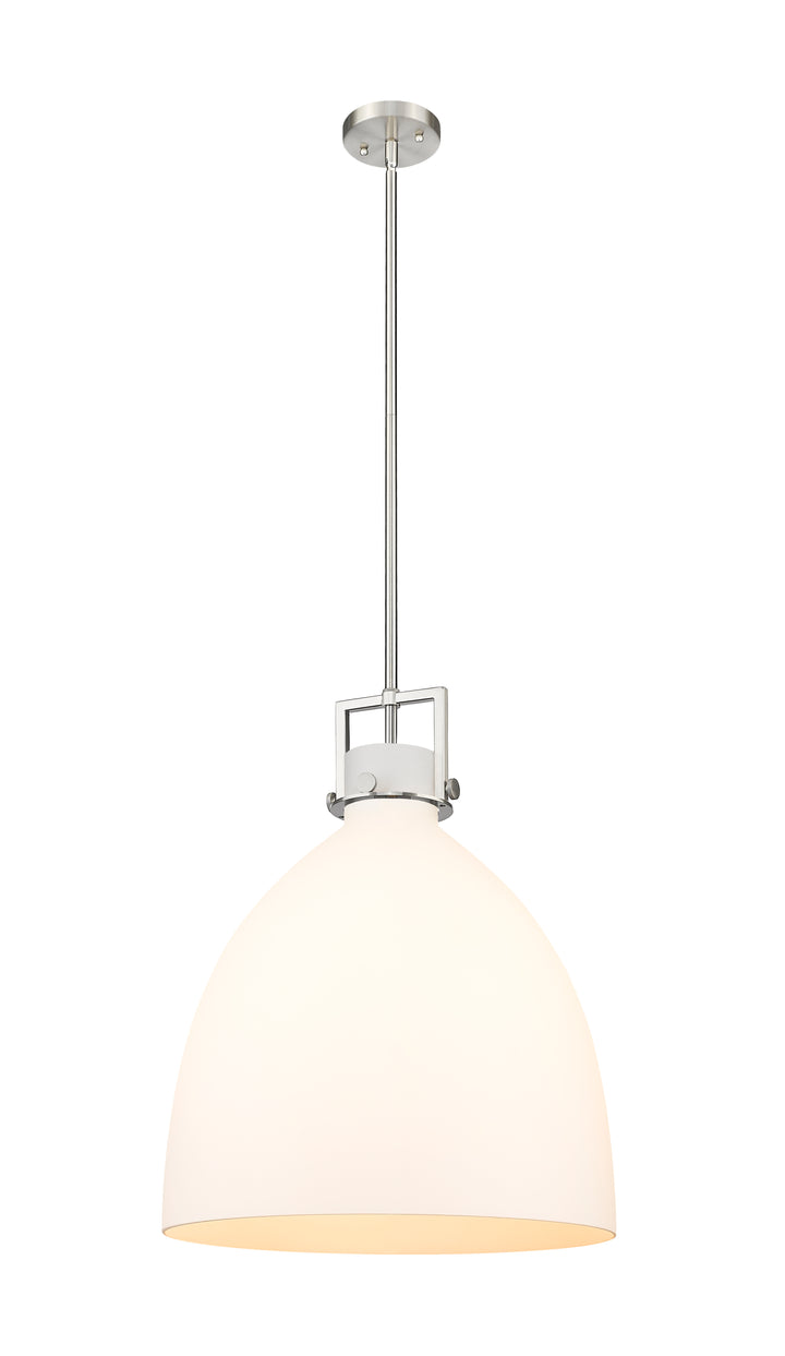 Innovations Lighting Newton Bell 18" Pendant - Satin Nickel Pendants Innovations Lighting   