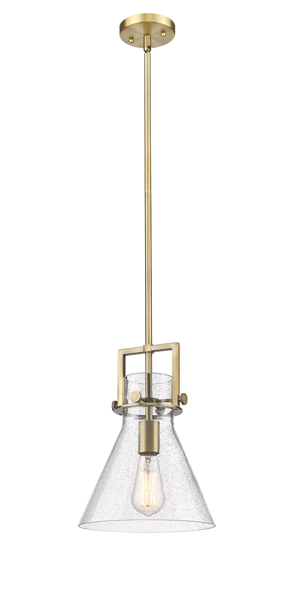 Innovations Lighting Newton Cone 10" Mini Pendant - Brushed Brass