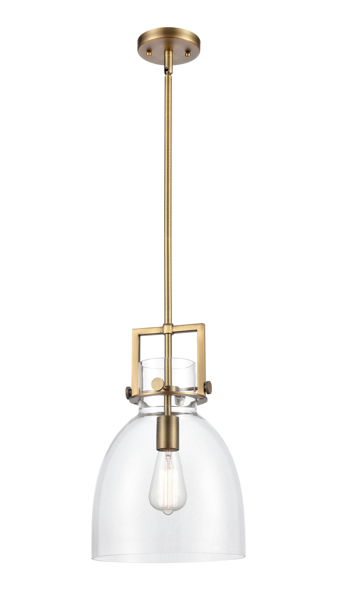 Innovations Lighting Newton Bell 10" Mini Pendant - Brushed Brass