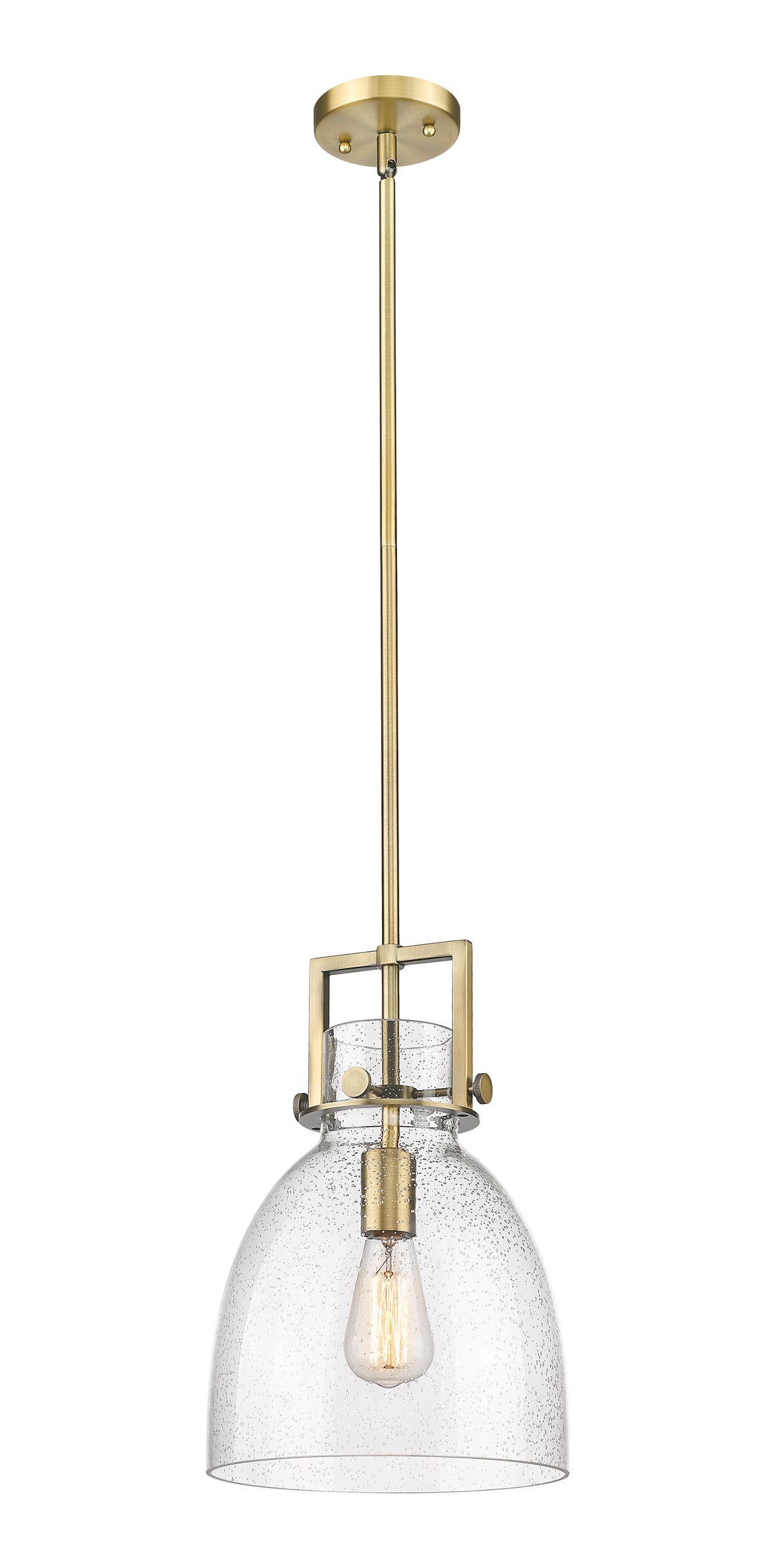 Innovations Lighting Newton Bell 10" Mini Pendant - Brushed Brass
