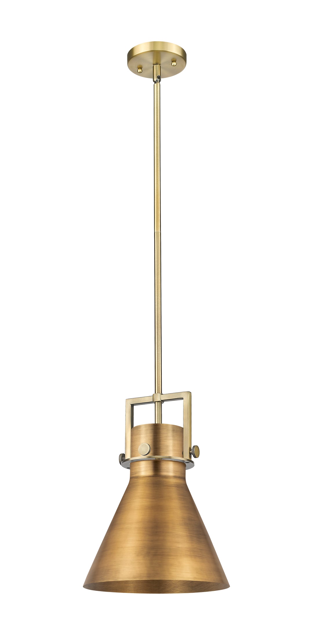 Innovations Lighting Newton Cone 10" Mini Pendant - Brushed Brass