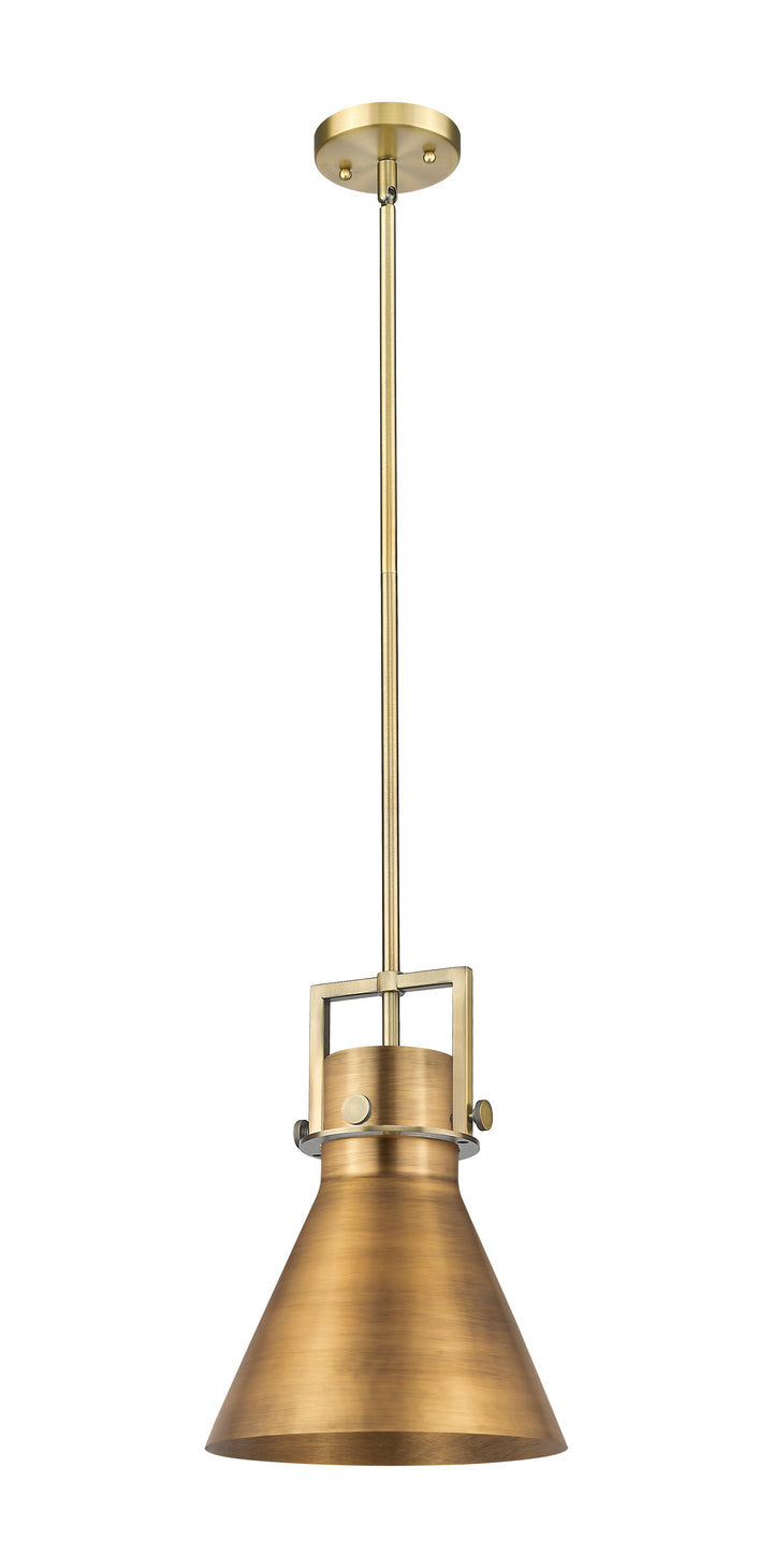 Innovations Lighting Newton Cone 10" Mini Pendant - Brushed Brass