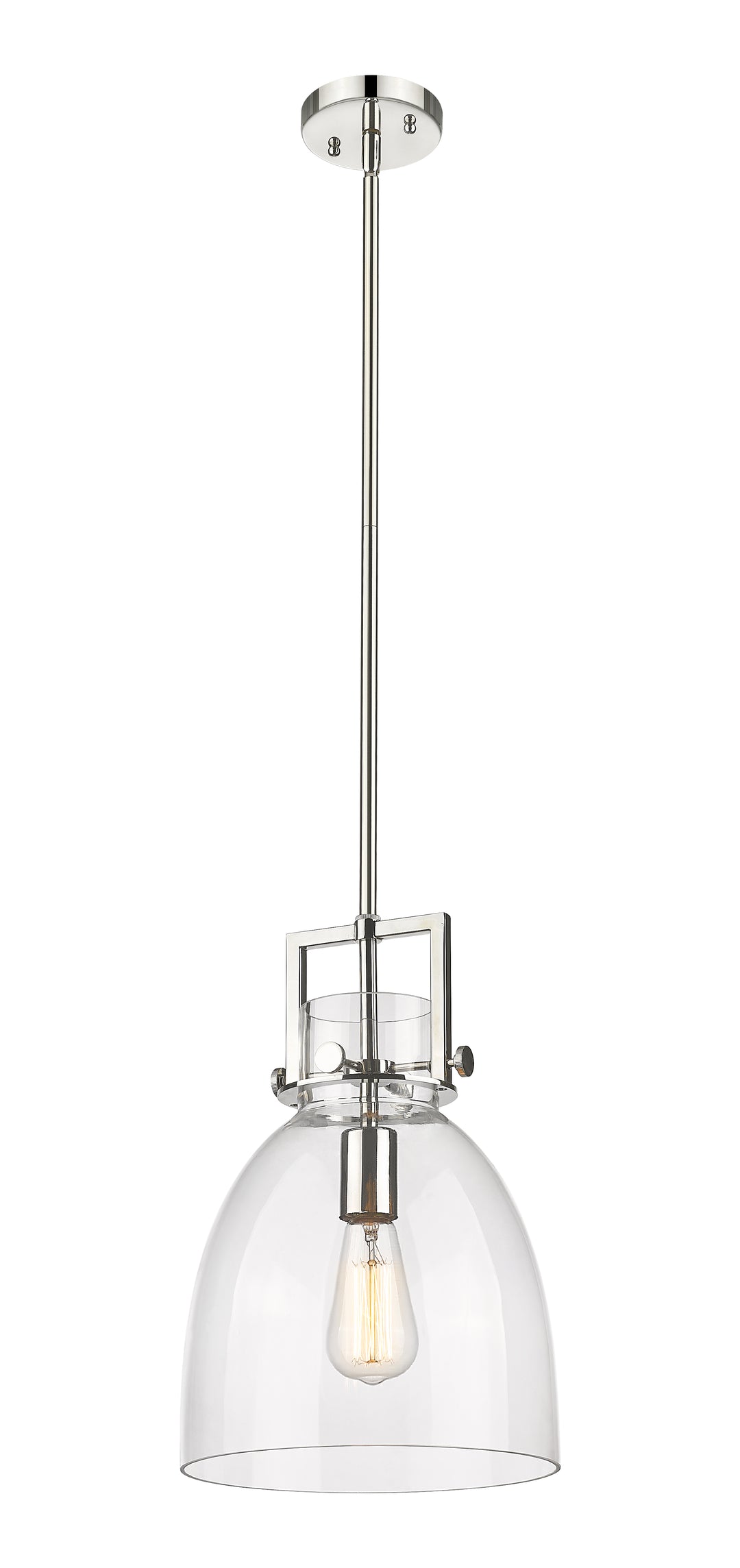 Innovations Lighting Newton Bell 10" Mini Pendant - Polished Nickel