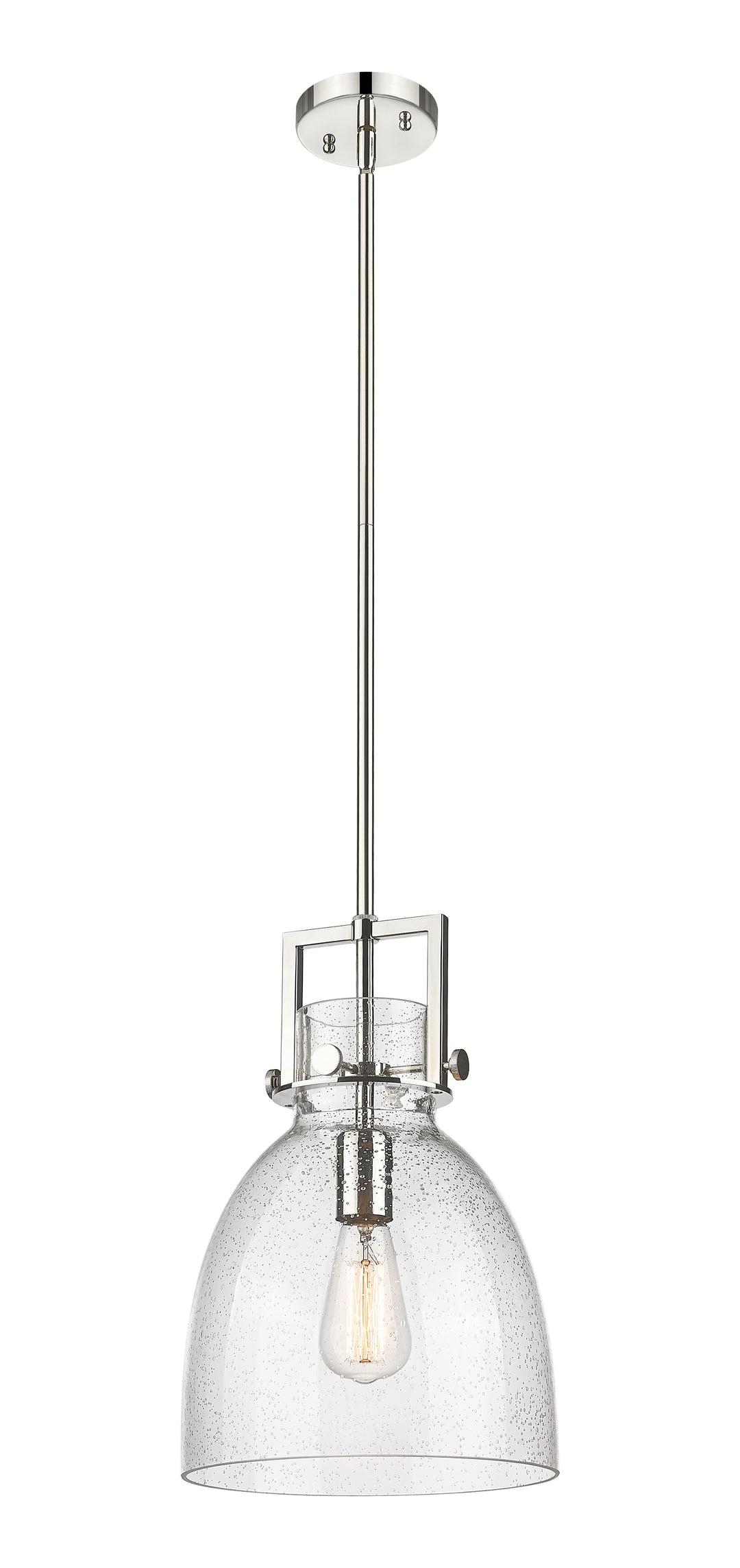 Innovations Lighting Newton Bell 10" Mini Pendant - Polished Nickel