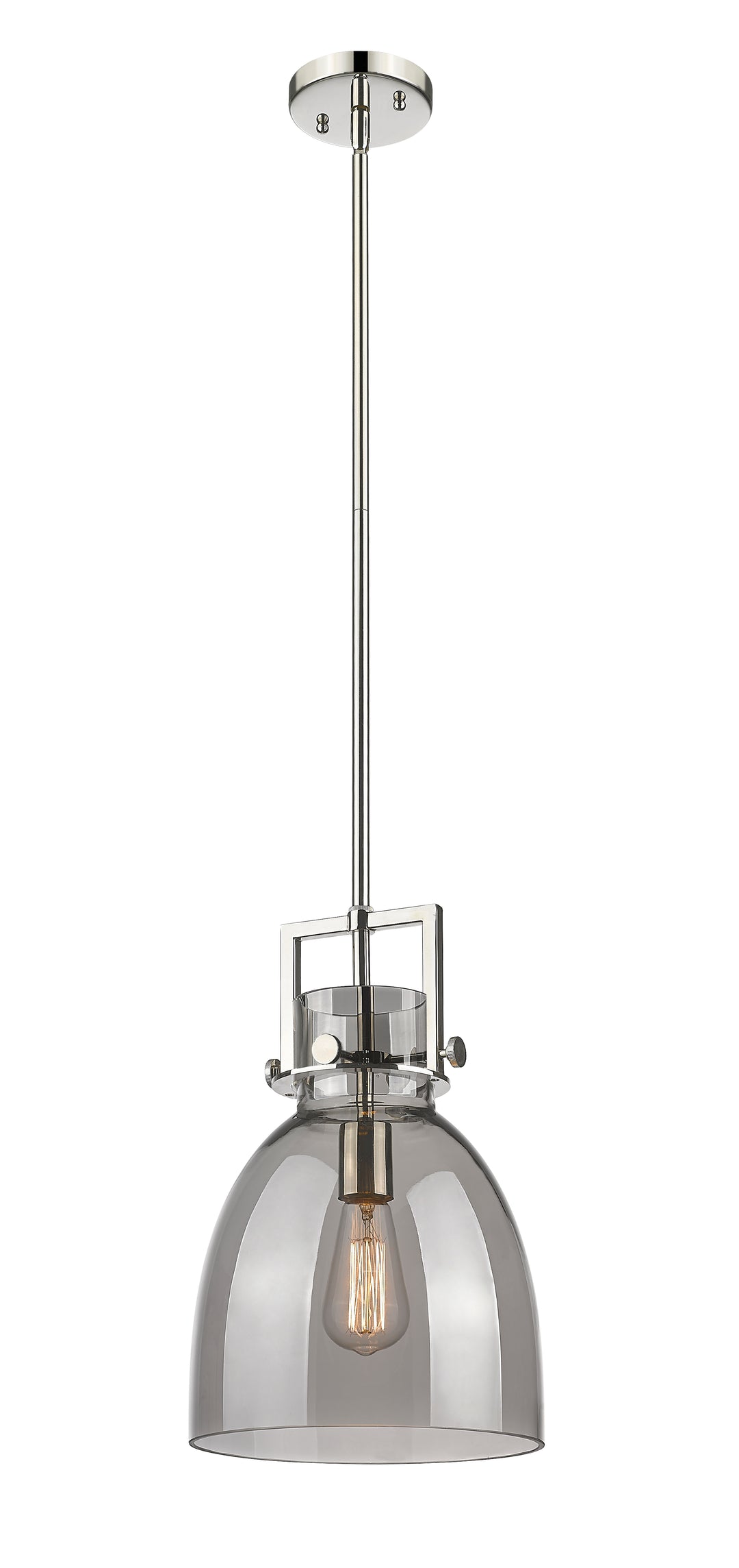 Innovations Lighting Newton Bell 10" Mini Pendant - Polished Nickel