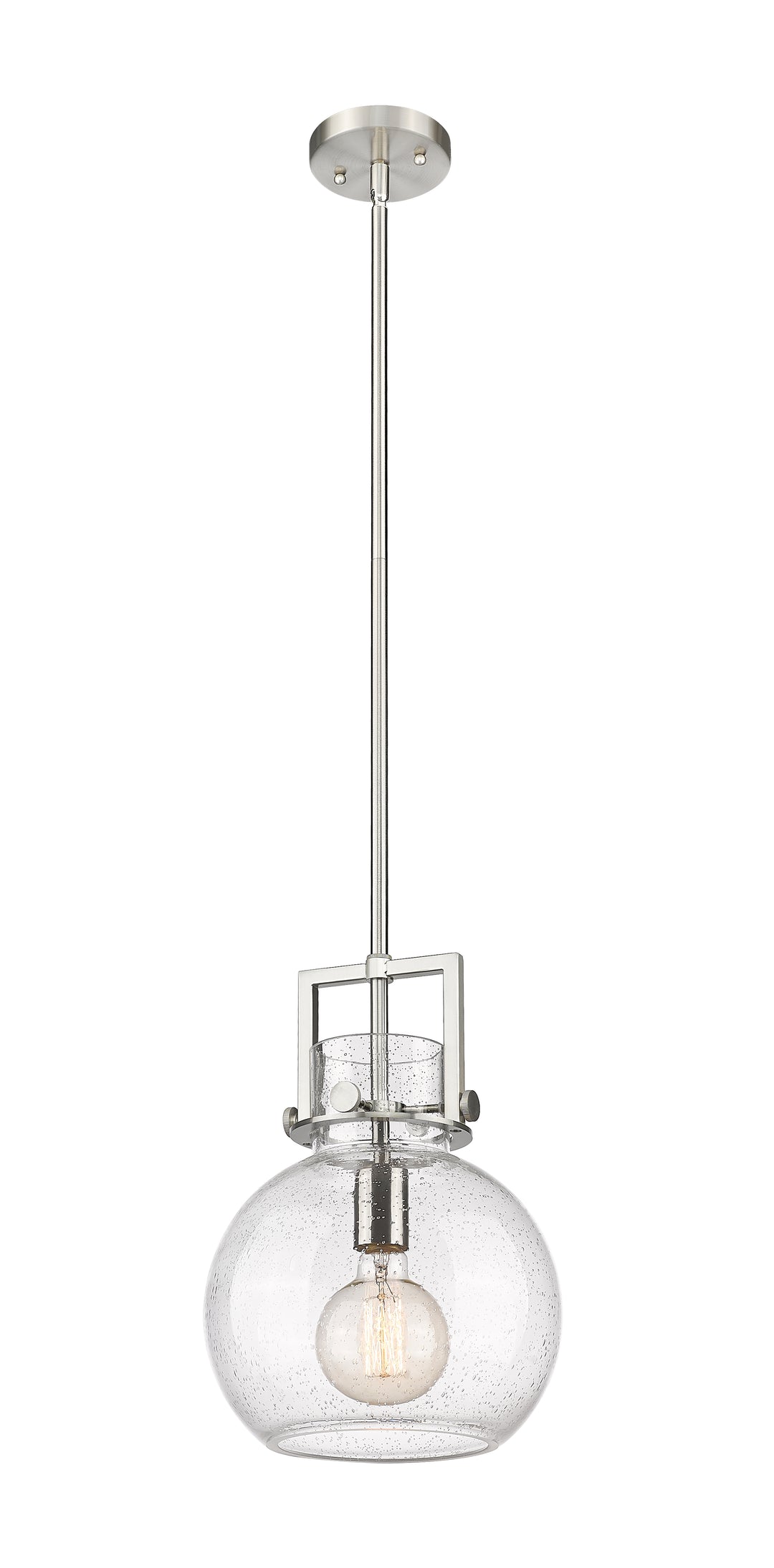 Innovations Lighting Newton Sphere 10" Mini Pendant - Satin Nickel