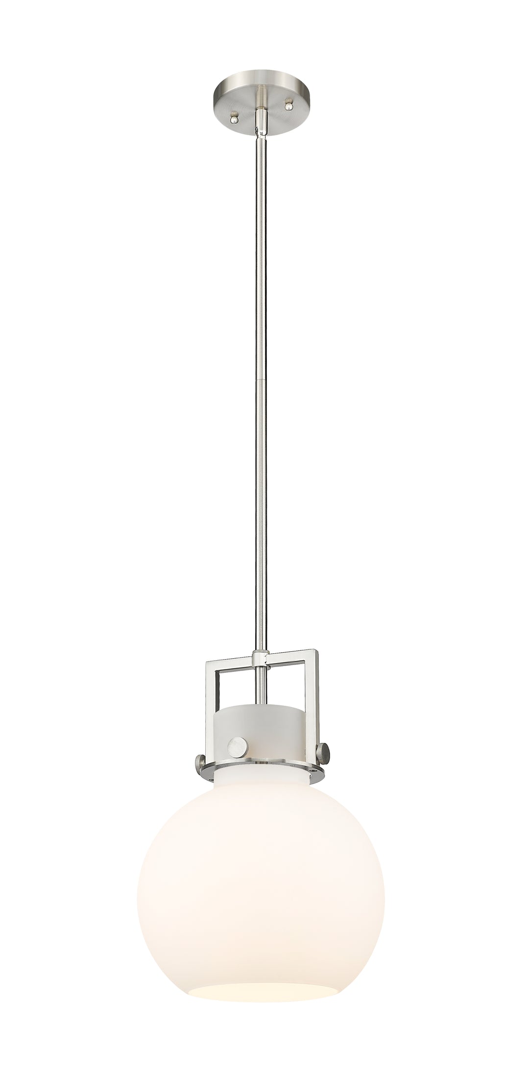 Innovations Lighting Newton Sphere 10" Mini Pendant - Satin Nickel