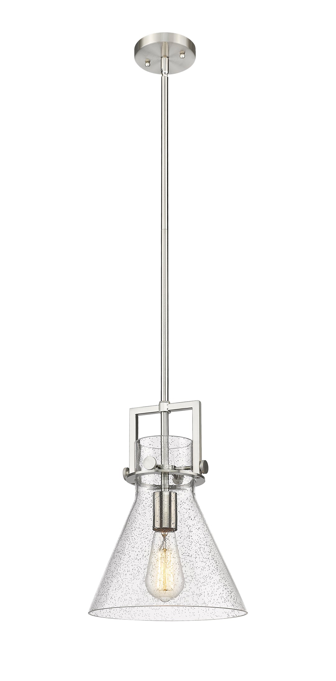 Innovations Lighting Newton Cone 10" Mini Pendant - Brushed Satin Nickel