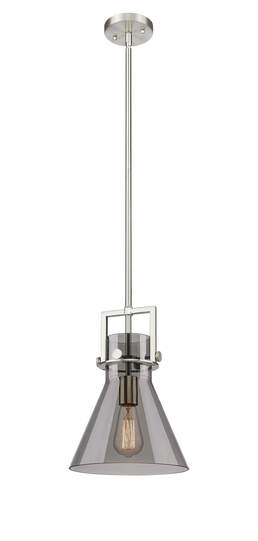 Innovations Lighting Newton Cone 10" Mini Pendant - Brushed Satin Nickel