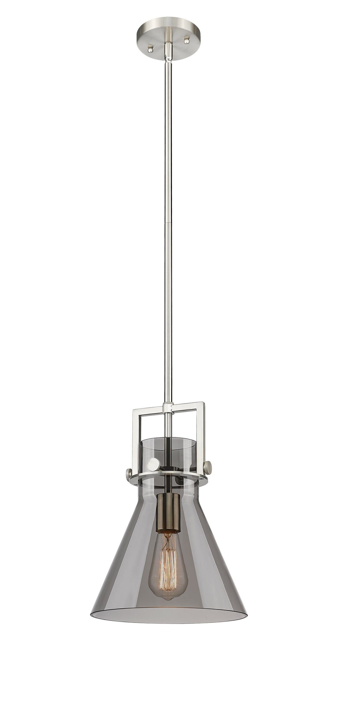 Innovations Lighting Newton Cone 10" Mini Pendant - Brushed Satin Nickel