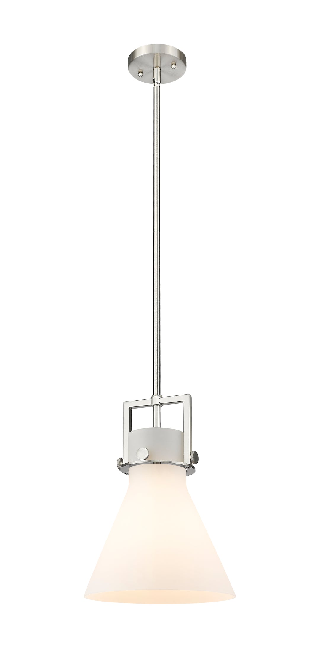 Innovations Lighting Newton Cone 10" Mini Pendant - Brushed Satin Nickel