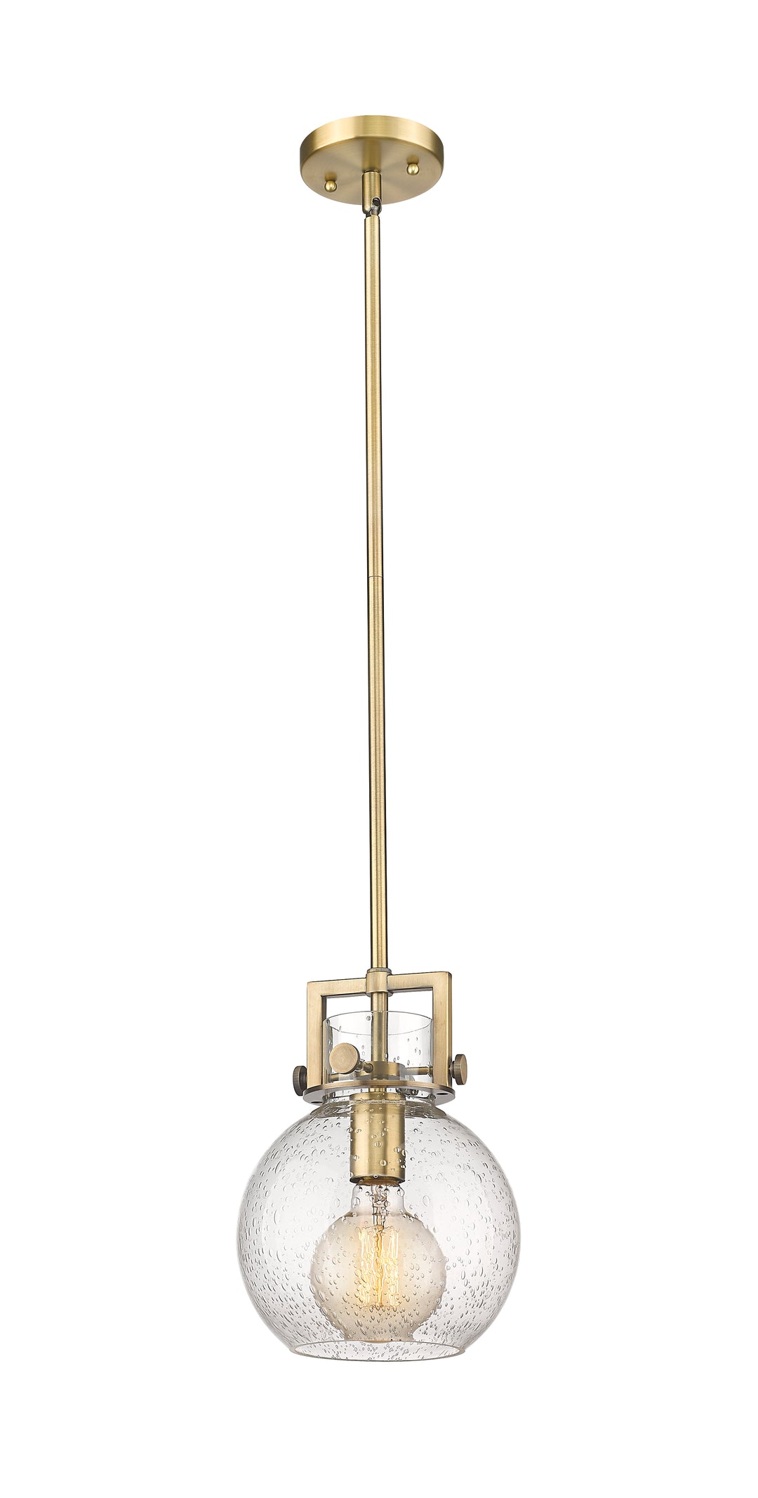 Innovations Lighting Newton Sphere 8" Mini Pendant - Brushed Brass