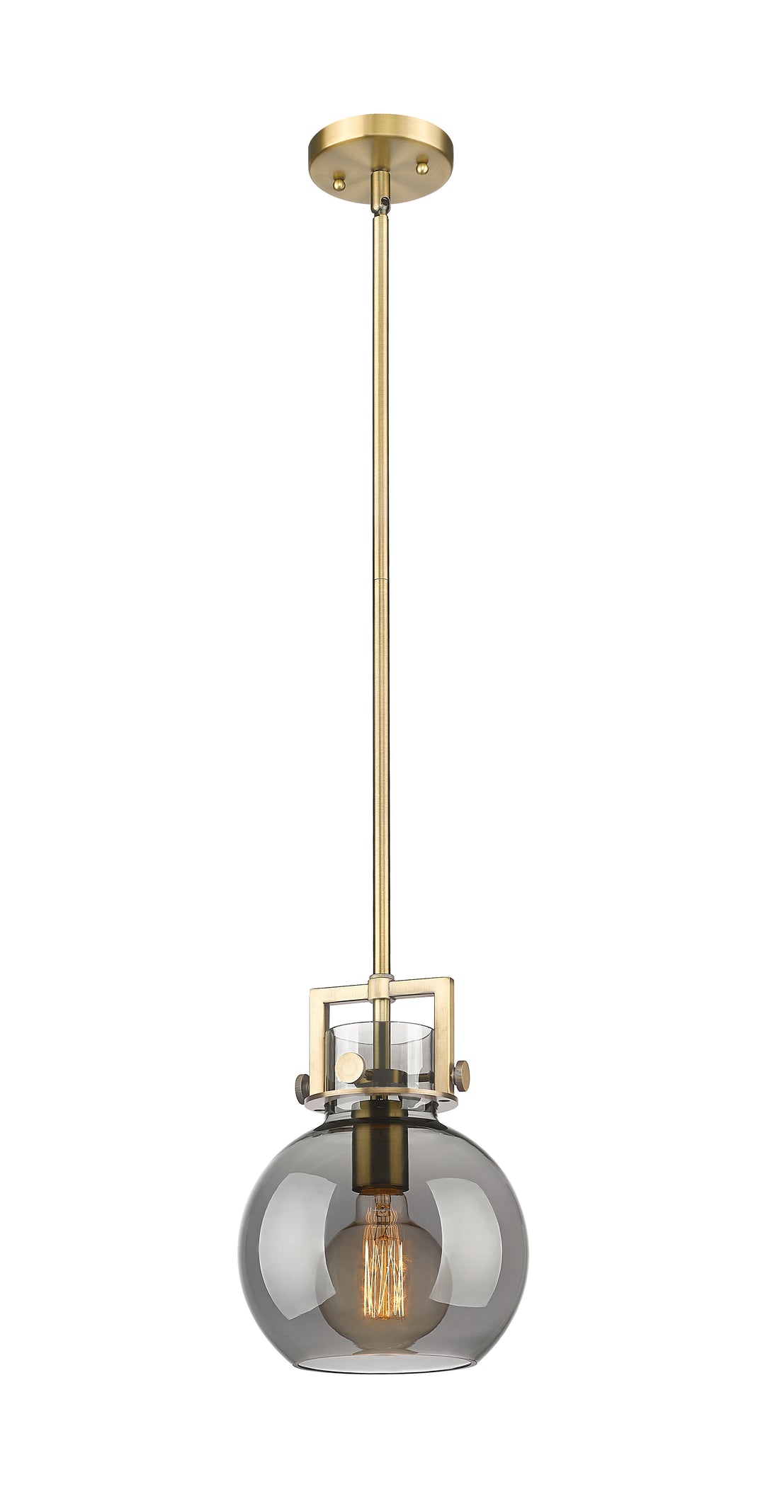 Innovations Lighting Newton Sphere 8" Mini Pendant - Brushed Brass