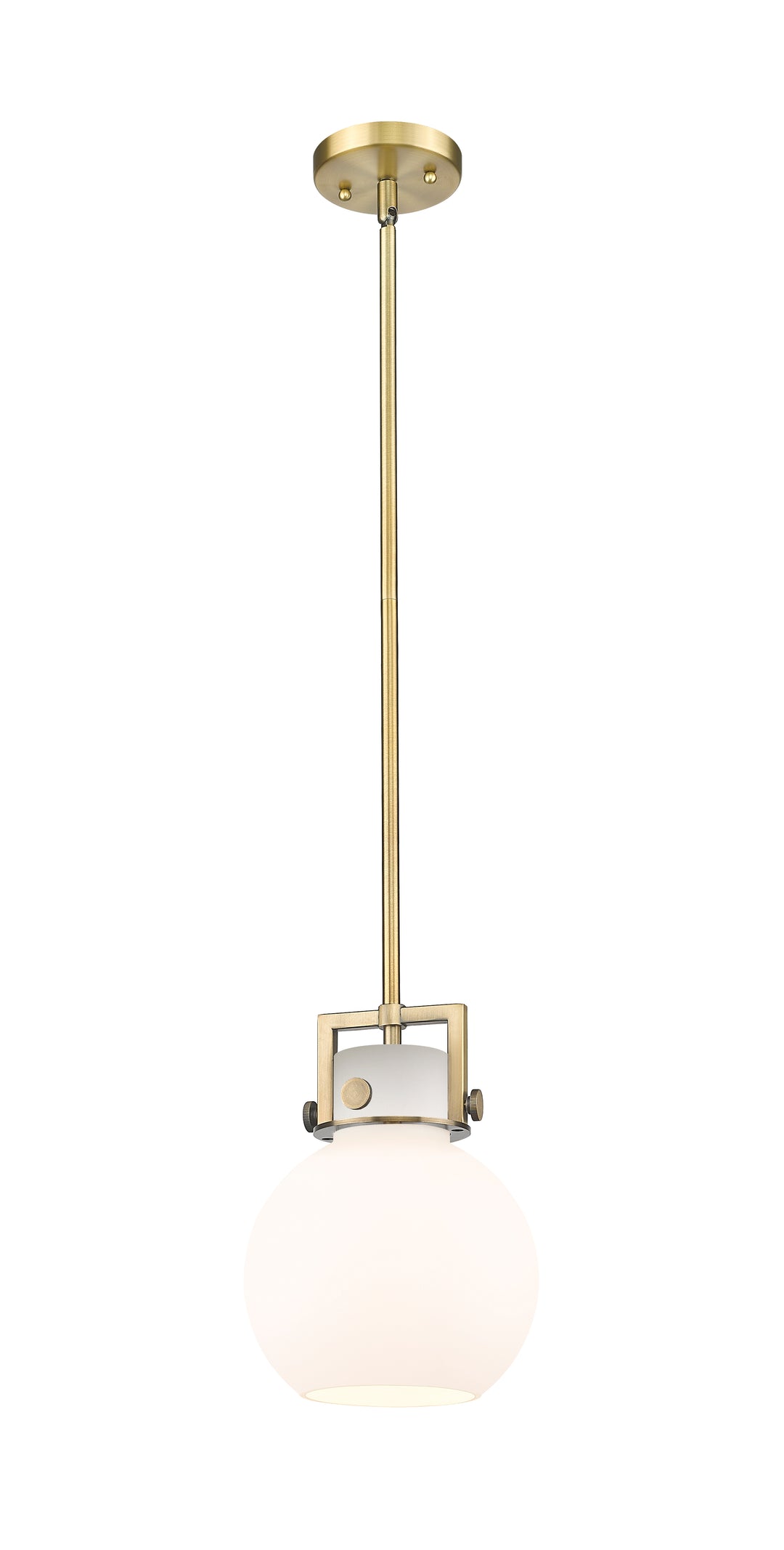 Innovations Lighting Newton Sphere 8" Mini Pendant - Brushed Brass