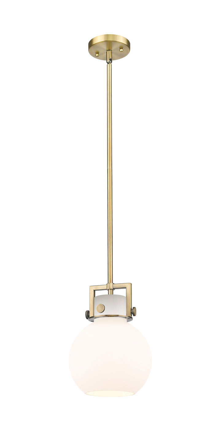 Innovations Lighting Newton Sphere 8" Mini Pendant - Brushed Brass