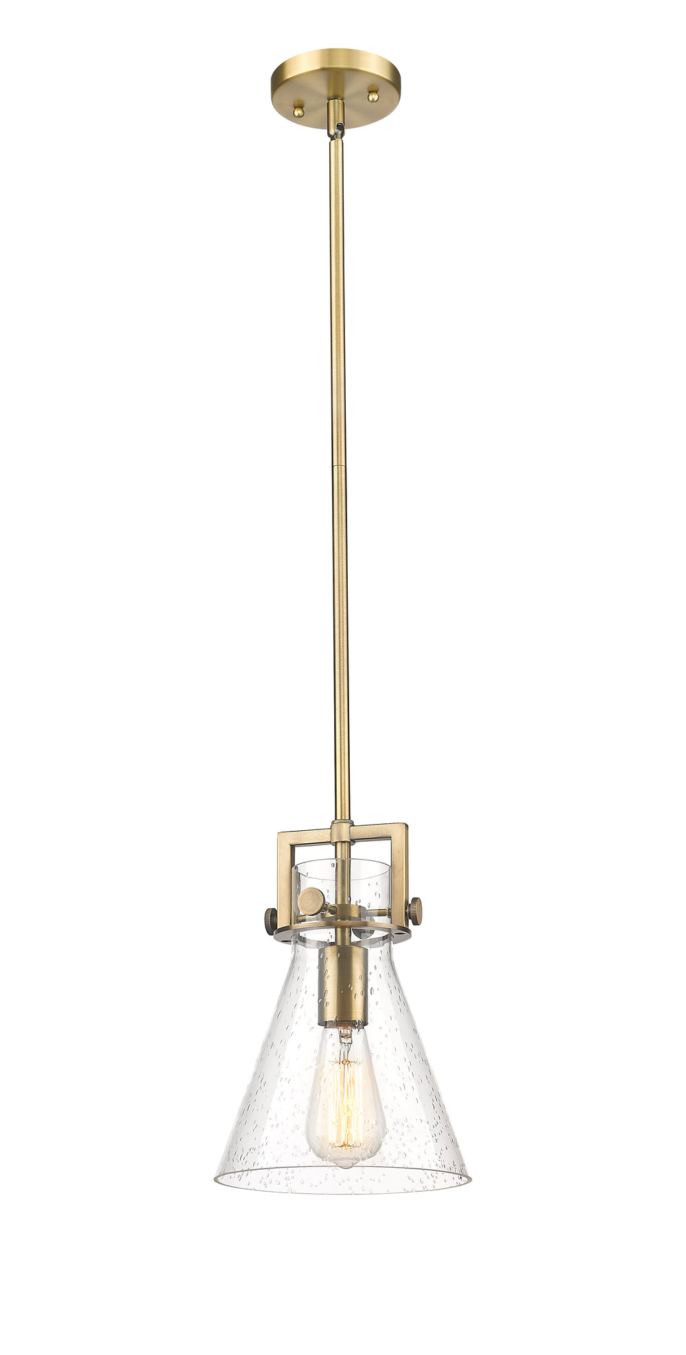 Innovations Lighting Newton Cone 8" Mini Pendant - Brushed Brass