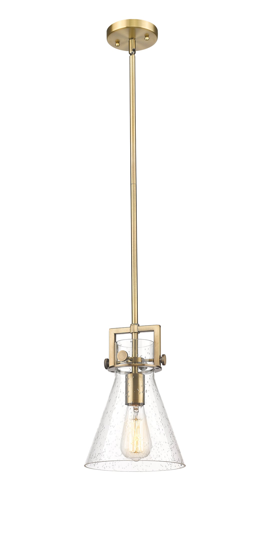 Innovations Lighting Newton Cone 8" Mini Pendant - Brushed Brass