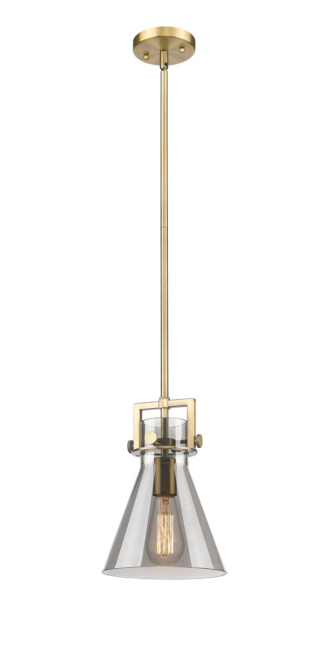 Innovations Lighting Newton Cone 8" Mini Pendant - Brushed Brass