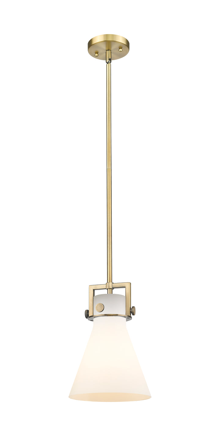 Innovations Lighting Newton Cone 8" Mini Pendant - Brushed Brass