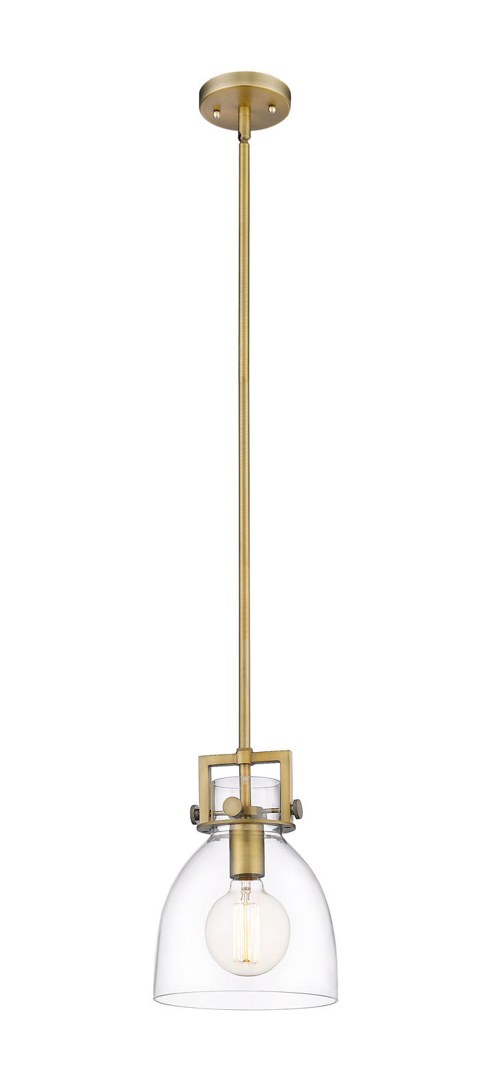 Innovations Lighting Newton Bell 8" Mini Pendant - Brushed Brass