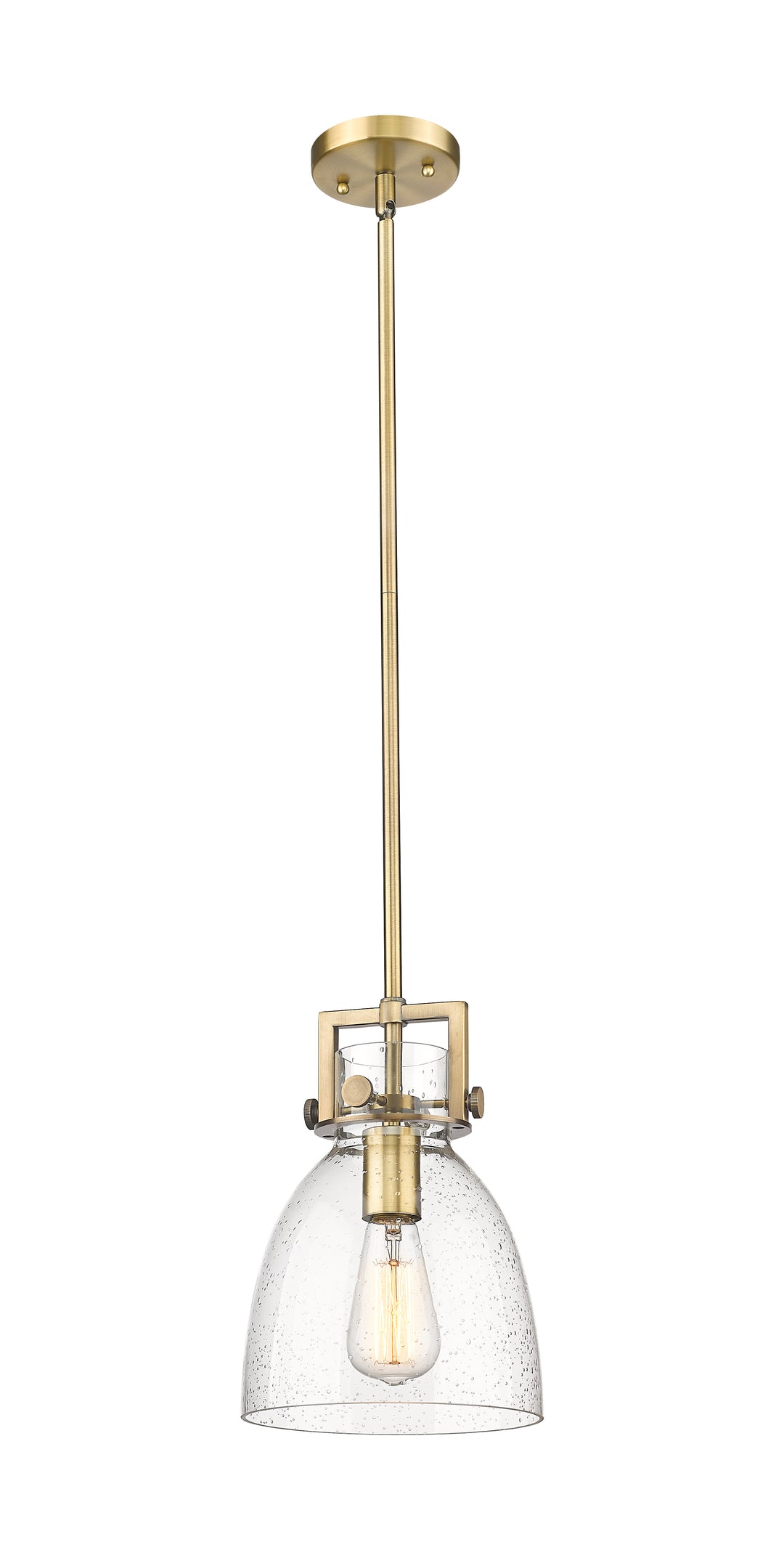 Innovations Lighting Newton Bell 8" Mini Pendant - Brushed Brass
