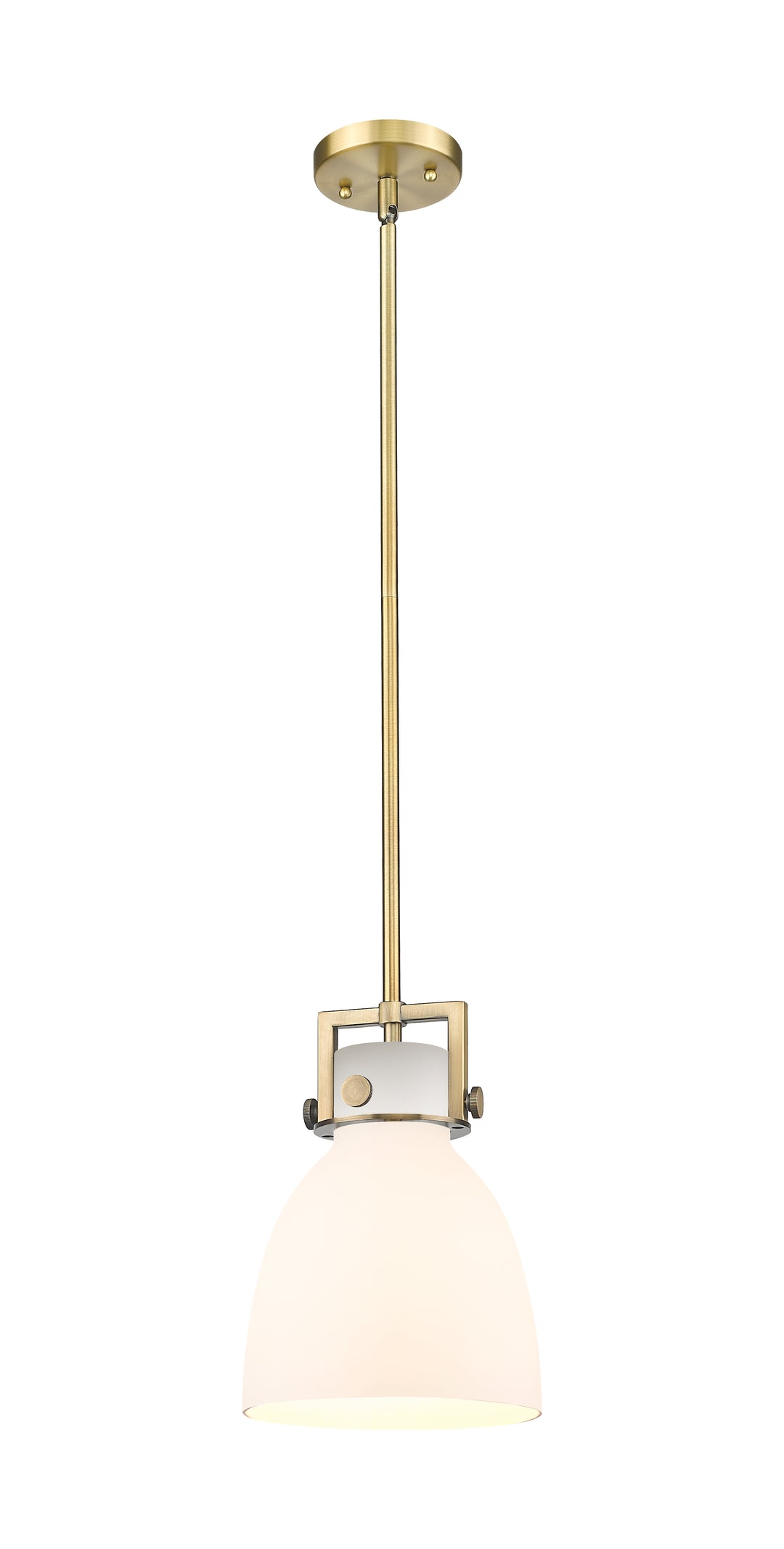 Innovations Lighting Newton Bell 8" Mini Pendant - Brushed Brass