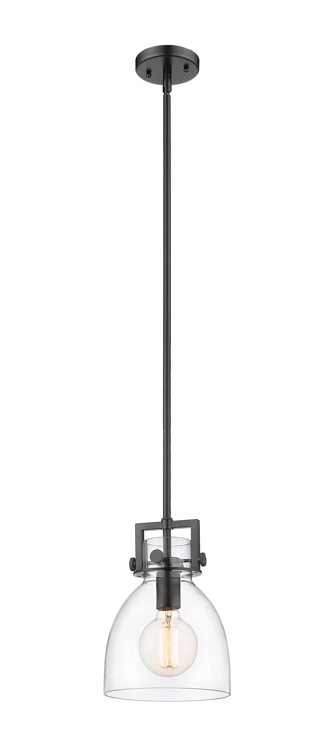 Innovations Lighting Newton Bell 8" Mini Pendant - Matte Black