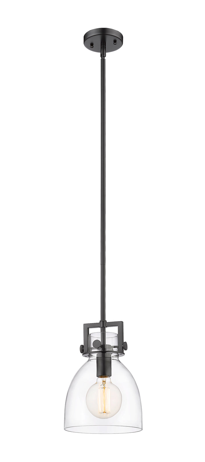 Innovations Lighting Newton Bell 8" Mini Pendant - Matte Black