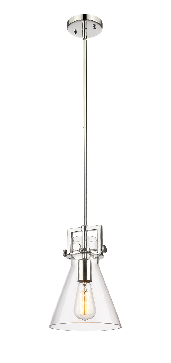 Innovations Lighting Newton Cone 8" Mini Pendant - Polished Nickel
