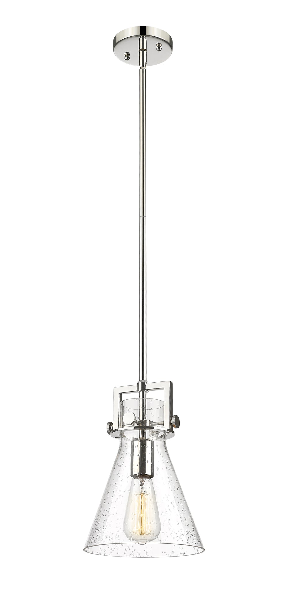 Innovations Lighting Newton Cone 8" Mini Pendant - Polished Nickel