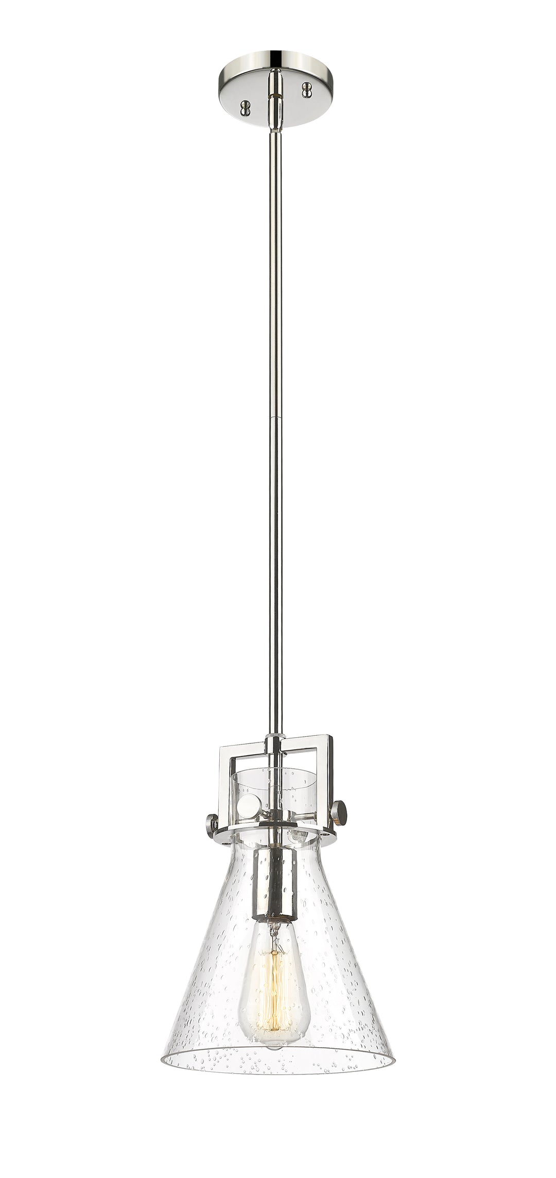 Innovations Lighting Newton Cone 8" Mini Pendant - Polished Nickel