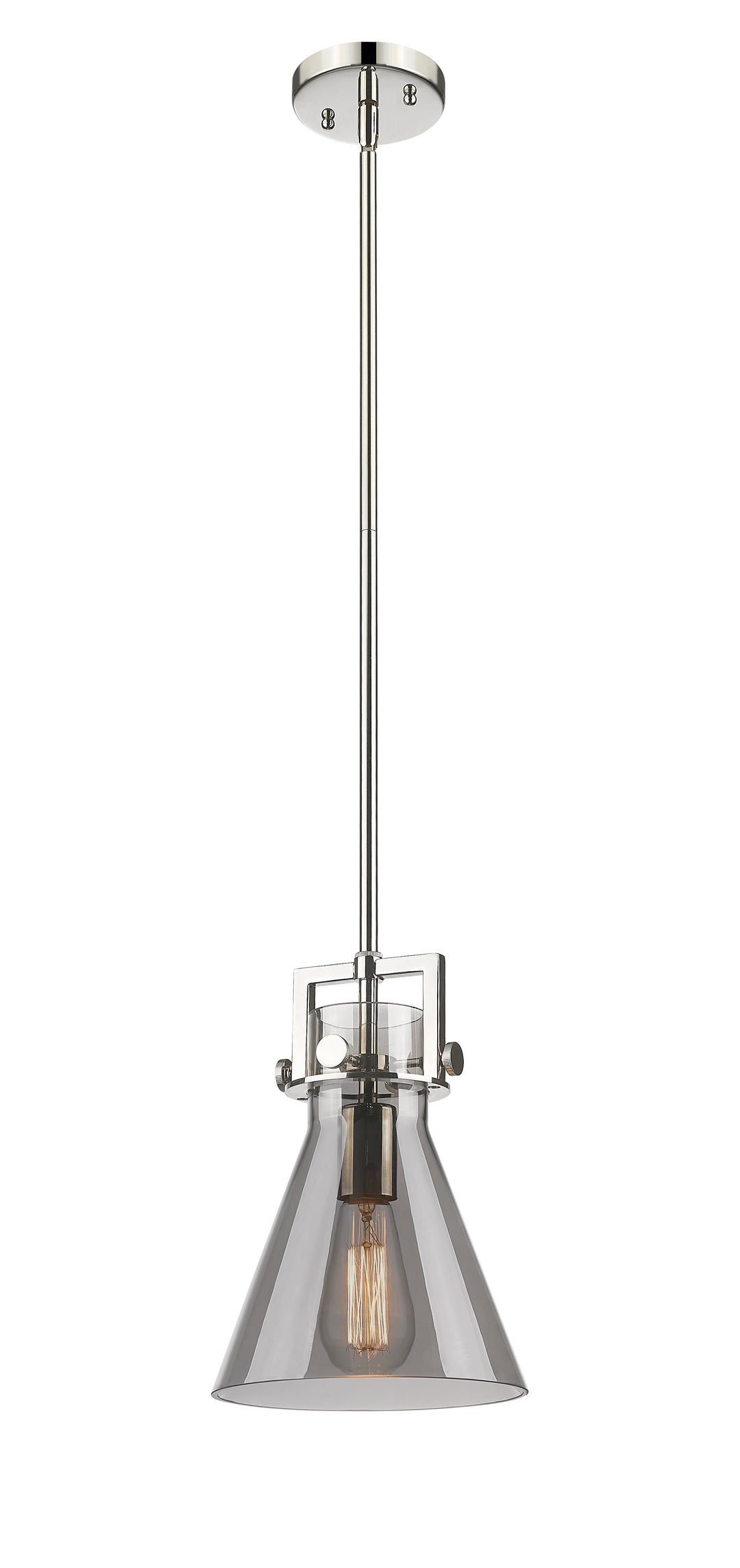 Innovations Lighting Newton Cone 8" Mini Pendant - Polished Nickel
