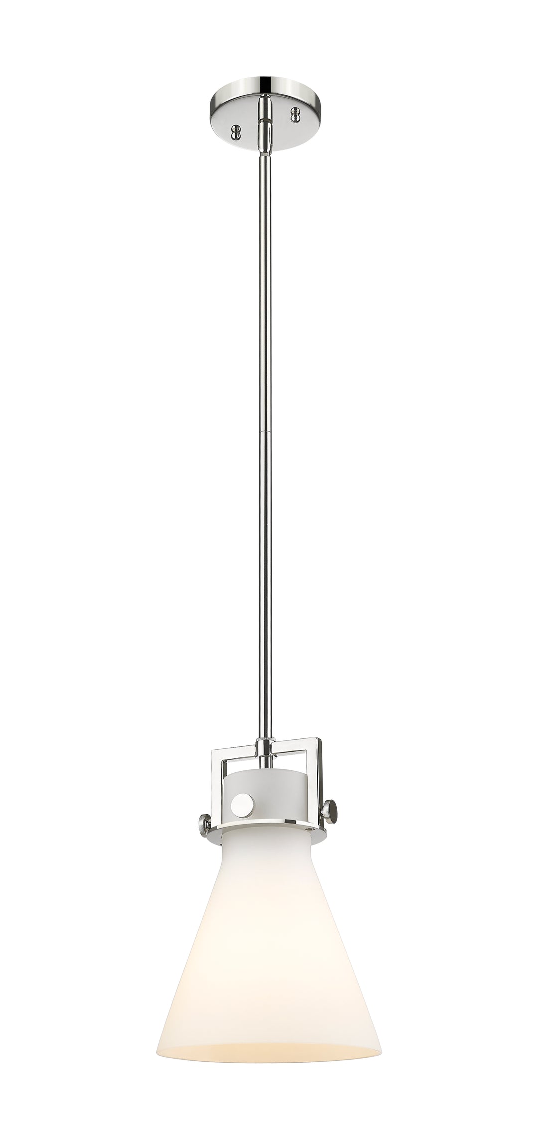 Innovations Lighting Newton Cone 8" Mini Pendant - Polished Nickel