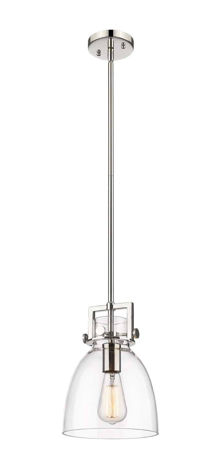 Innovations Lighting Newton Bell 8" Mini Pendant - Polished Nickel
