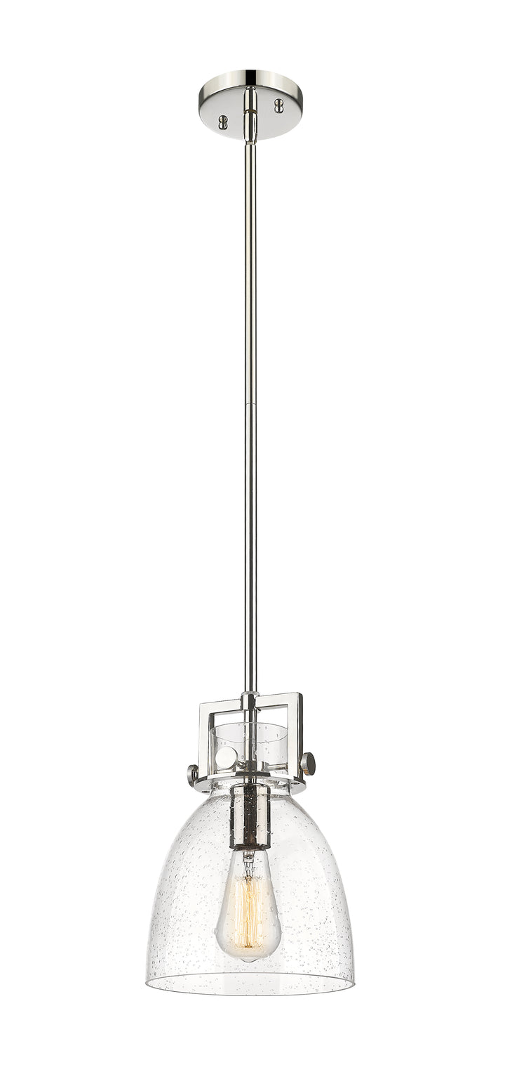 Innovations Lighting Newton Bell 8" Mini Pendant - Polished Nickel