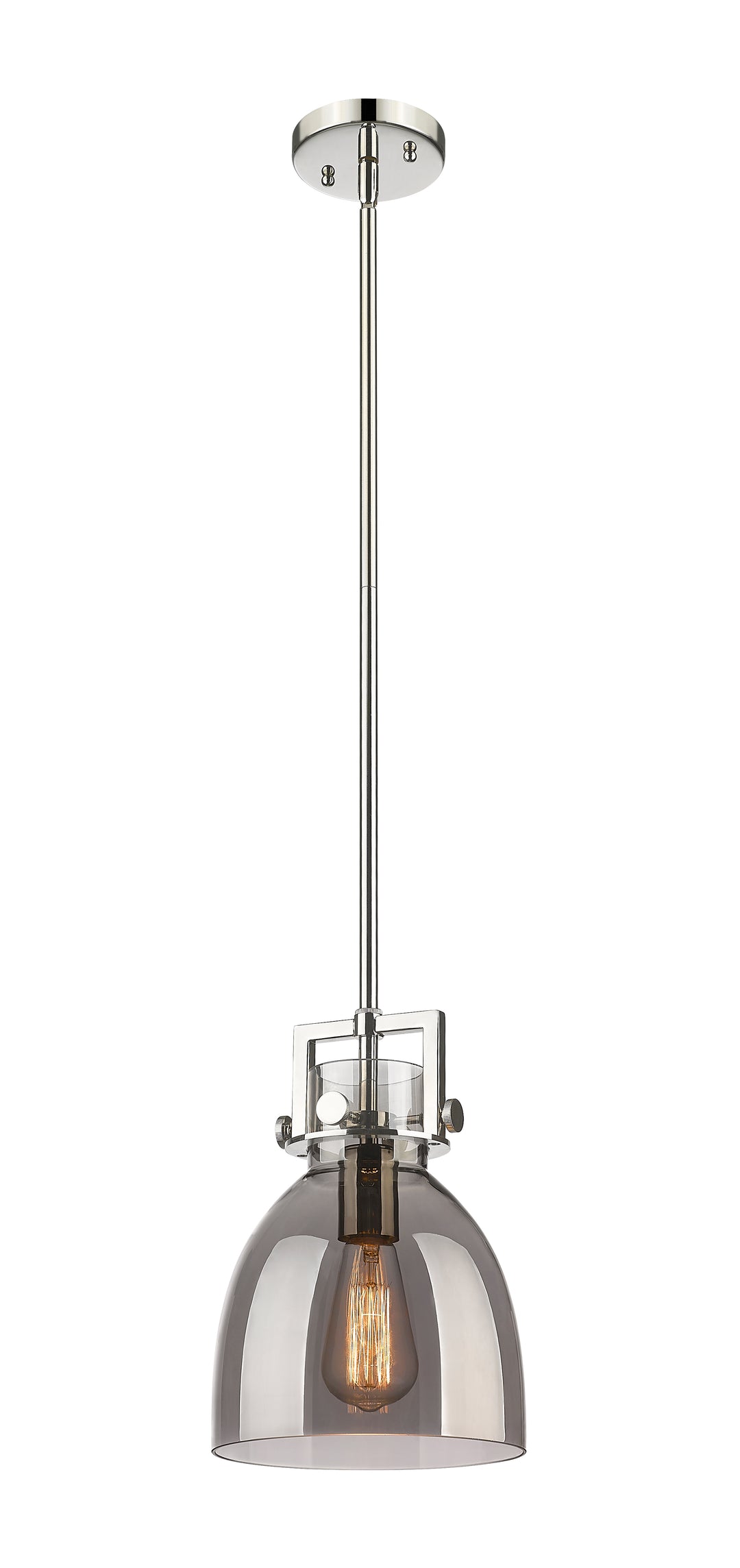 Innovations Lighting Newton Bell 8" Mini Pendant - Polished Nickel