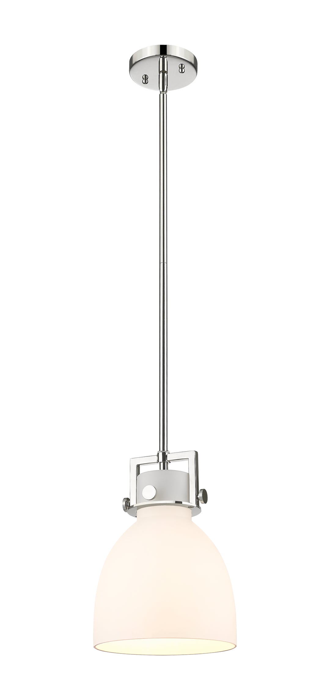 Innovations Lighting Newton Bell 8" Mini Pendant - Polished Nickel
