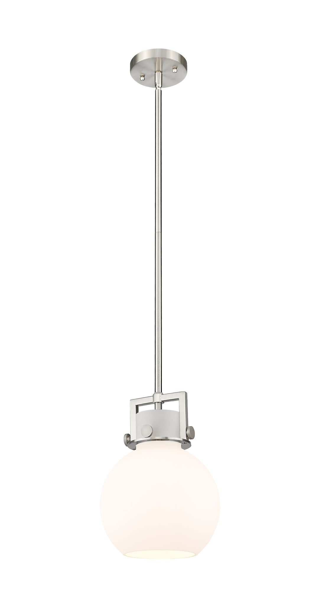 Innovations Lighting Newton Sphere 8" Mini Pendant - Satin Nickel