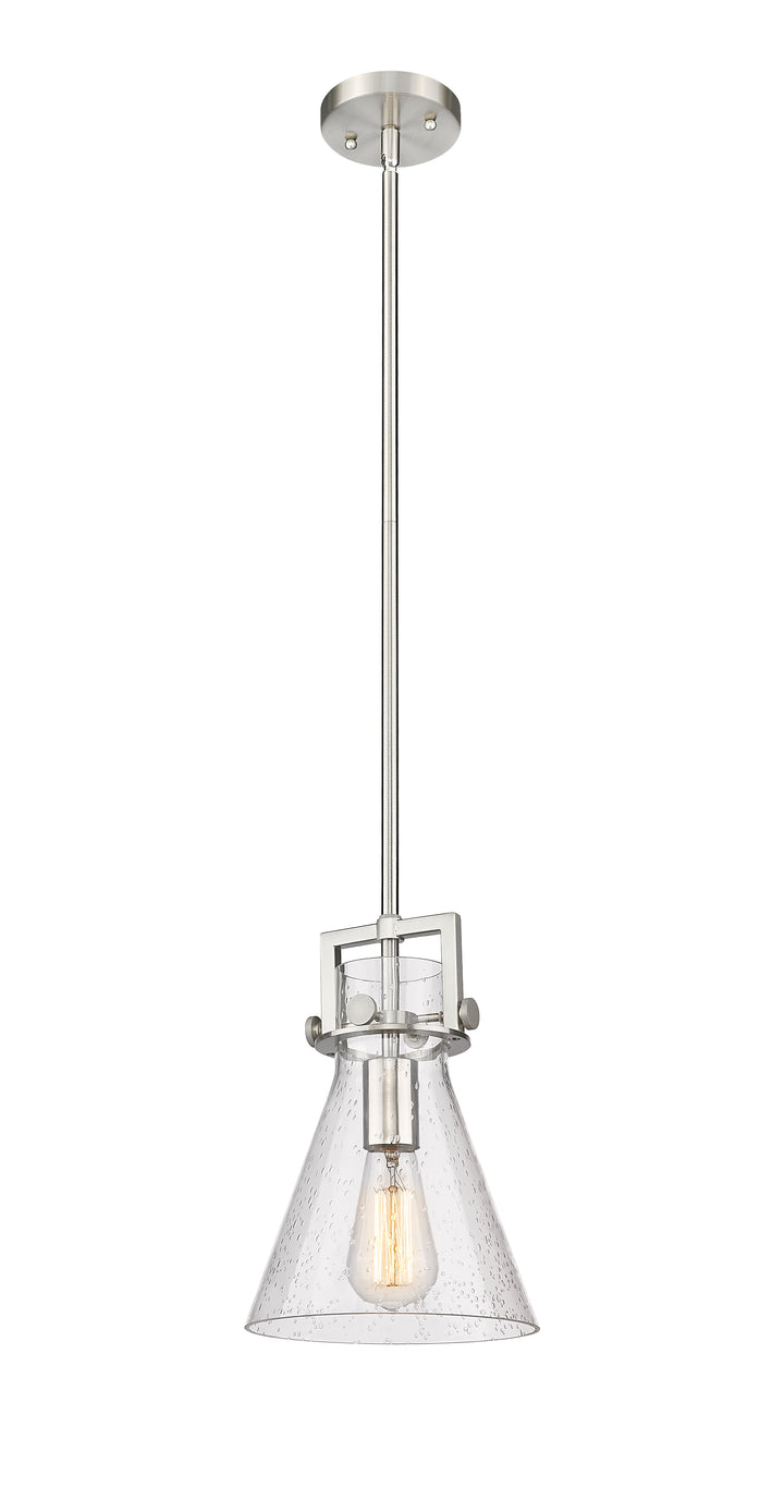 Innovations Lighting Newton Cone 8" Mini Pendant - Satin Nickel