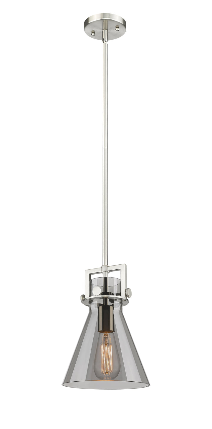 Innovations Lighting Newton Cone 8" Mini Pendant - Satin Nickel